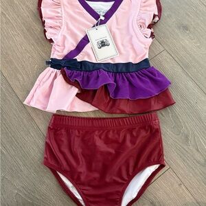 Only Little Once Warrior two piece swimsuit size 6/7 NWT